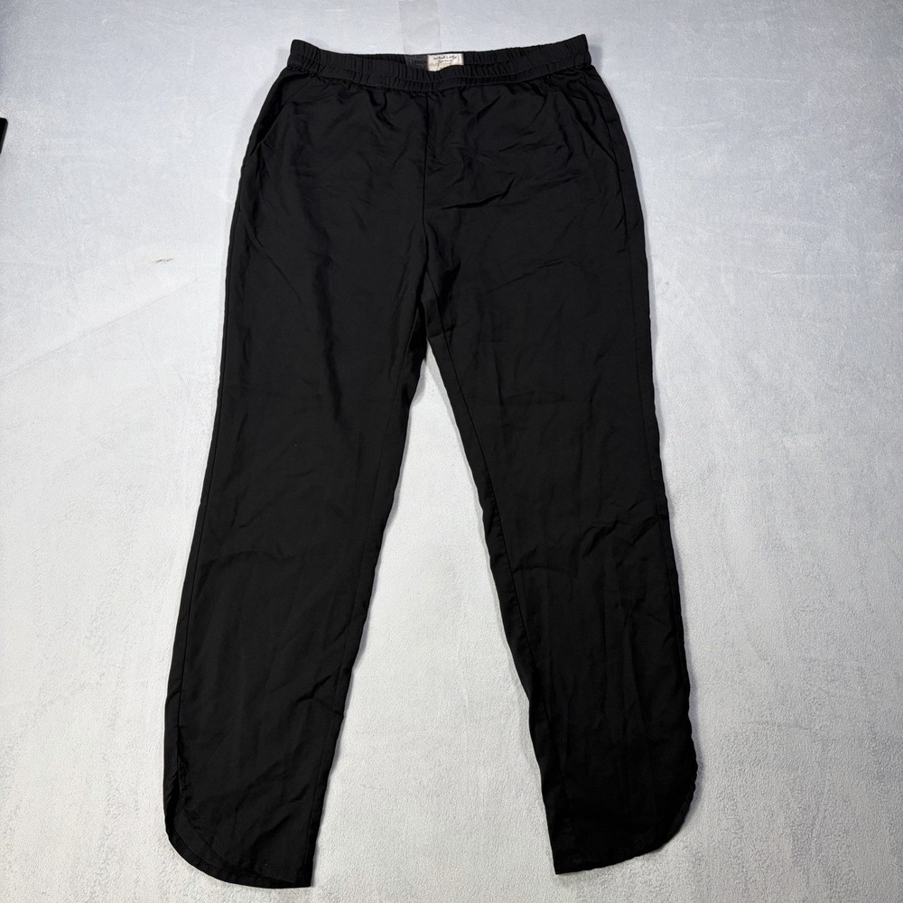 Marine Layer Pants Womens Size M Black Allison Pull On Ankle Mid Rise Stretch